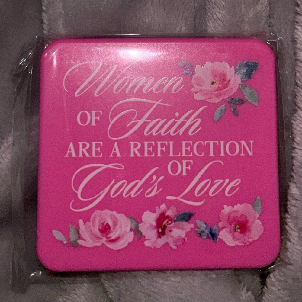 Pink Inspirational Compact Mirror